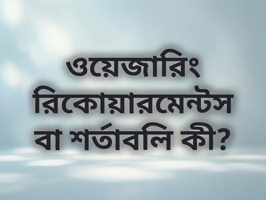 ওয়েজারিং রিকোয়ারমেন্টস